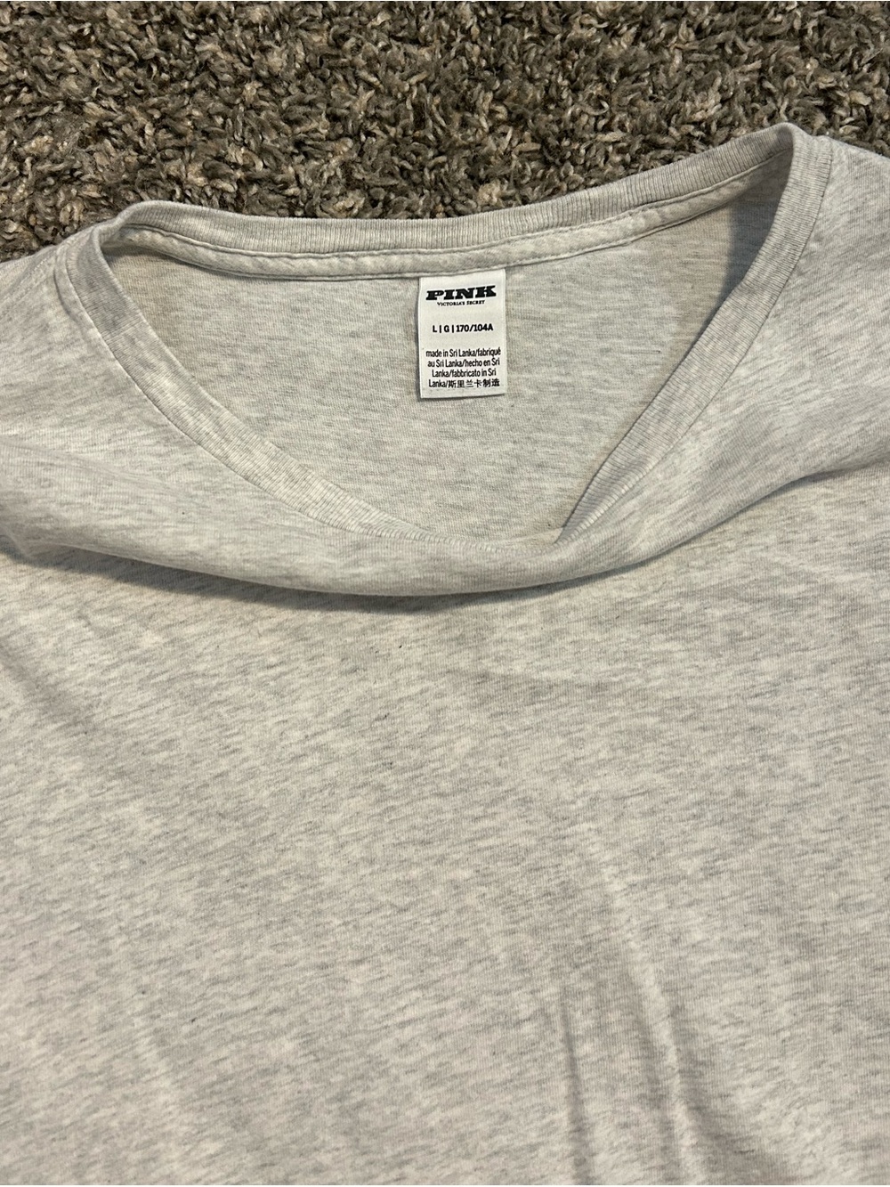 Victoria’s Secret PINK Light Gray Basic Crewneck Tee - Picture 6 of 7